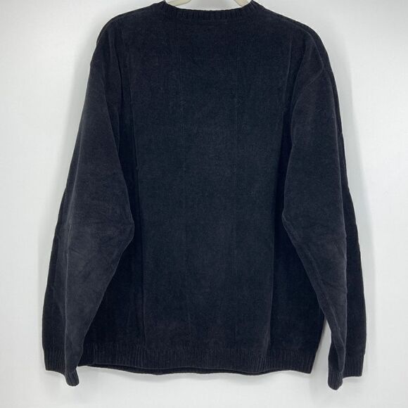 Tommy Bahama Cotton Velour Ribbed Men’s Pullover Size L Black Color - Picture 3 of 7